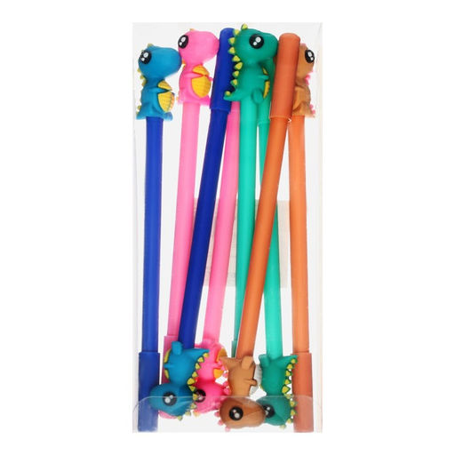 Цена за 12 шт. Ручка - прикол гелевая Маленький динозаврик, МИКС - Calligrata фото 5