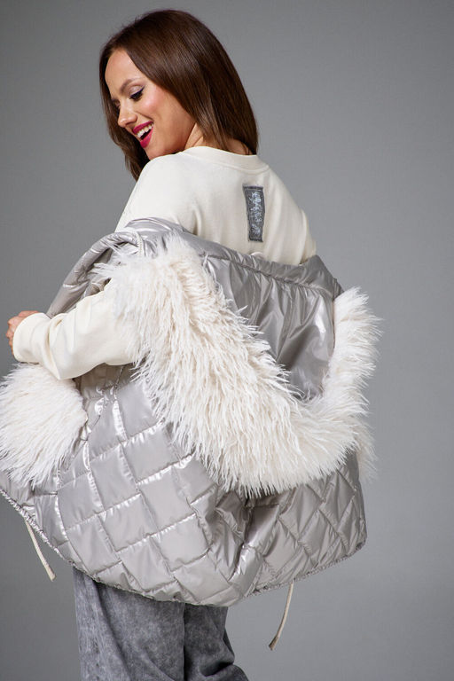 Жилет AVE RARA 1069 песочный металлик  фото 3