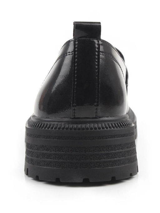 03-PDEB91-3 BLACK Лоферы женские (натуральная кожа)