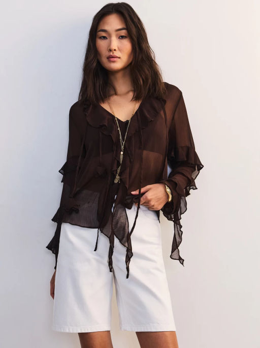 Джинсовые шорты прямые ZR2605092324-1 / Zarina  фото 7