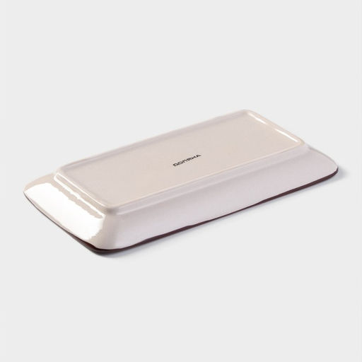 Блюдо Доляна «Искушение», 20×11×2 см, прямоугольное, керамика, розовое