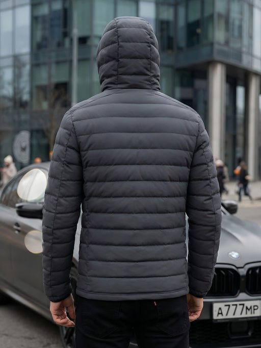 Куртка мужская стёганая с капюшоном с графеновой подкладкой - Valianly фото 38