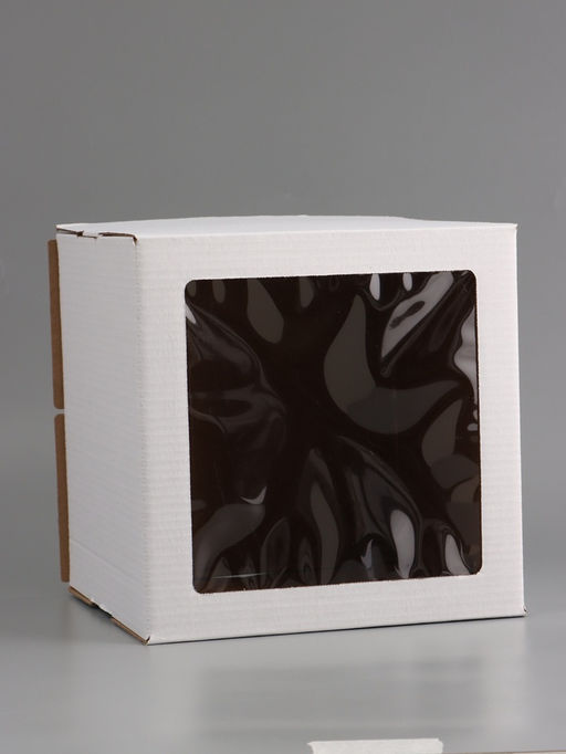 Коробка для торта, кондитерская, белая, с окном 30 х 30 х 30 см Набор 5 шт