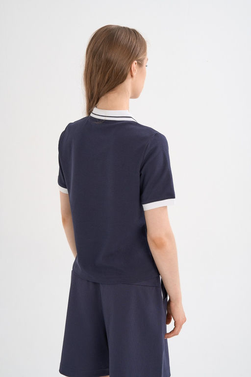 Поло Синий ANTA ICONIC SS Polo  фото 4