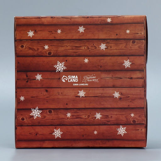 Цена за 5 шт. Коробка для капкейка «Тепла и уюта в Новом году», 16×16×10 см