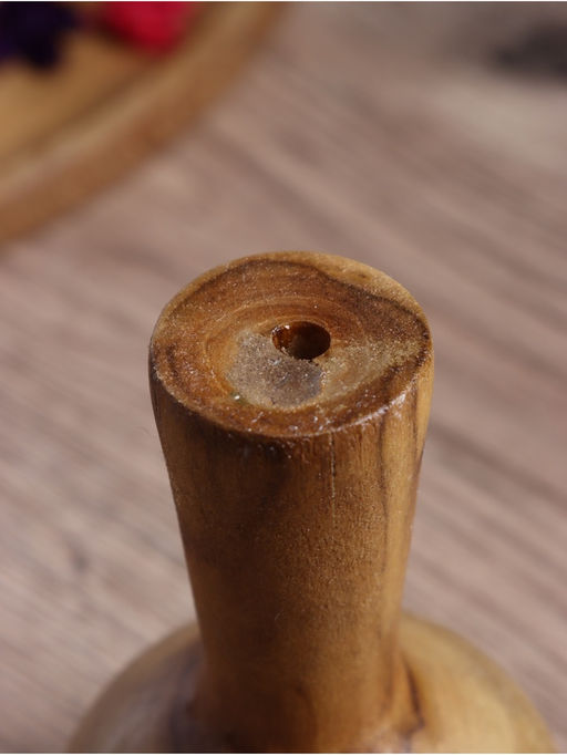 Ваза для сухоцветов «Виолетта», 10×10×15 см, дерево джати, коричневая