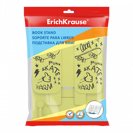 Цена за 1 шт. Подставка для книг пластиковая ErichKrause Scooter Master, желтый  фото 2
