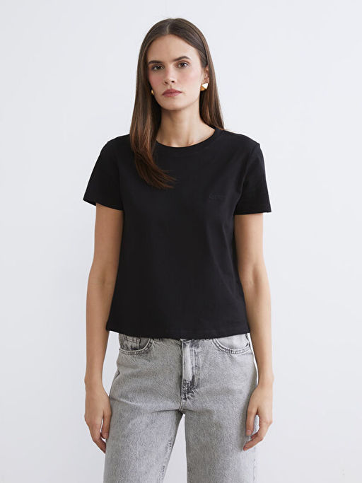 Bisiklet Yaka Kad?n Ti??rt