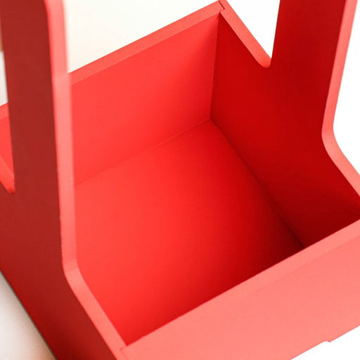 Подарочный ящик, 13.5×13.5×30 см, деревянный, с ручкой, красный