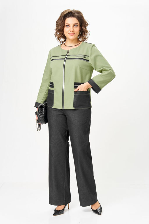 Костюм Aira Style 24249 зелёный-графит