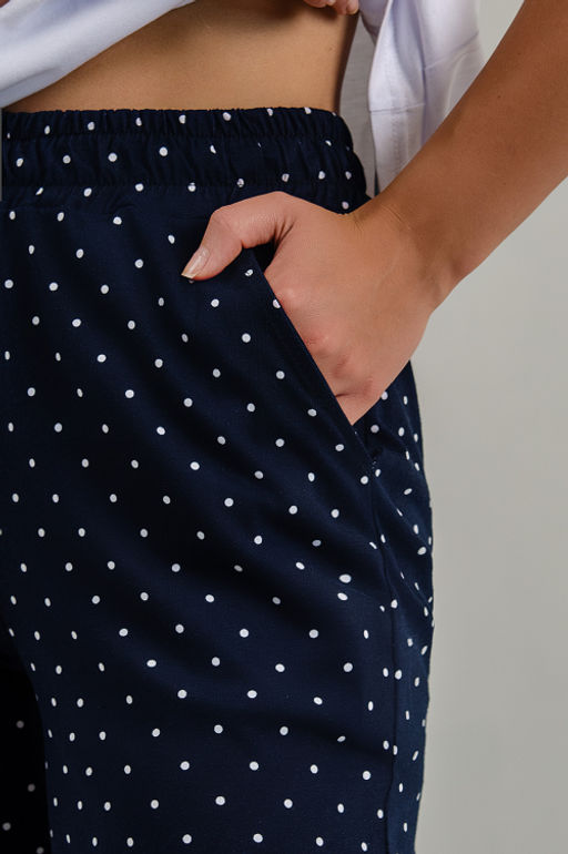 Арт. 9165 Пижама с бриджами 44-50 (4шт) Цвет:верх-белый,низ-темно-синий - Калинка фото 19