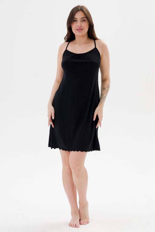 Ночная сорочка из вискозы Патриция-2 черный - Амадэль фото 11