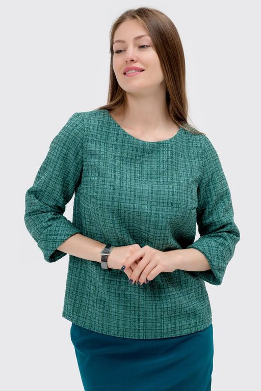Жакет прямой зеленый - Odis фото 5