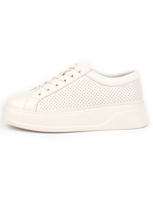 05-DXT53-2 BEIGE Кроссовки женские (натуральная кожа)