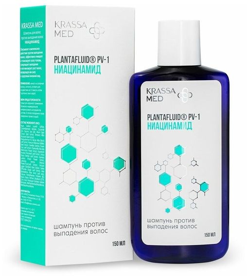 Krassa MED Hair Care Шампунь против выпадения волос Ниацинамид 150мл.12 /КМ40767Н/