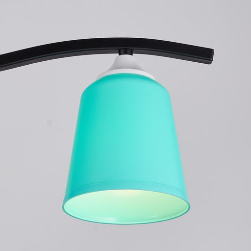 Цена за 2 шт. Плафон универсальный "Цилиндр"  Е14/Е27 лазурный 11х11х12см