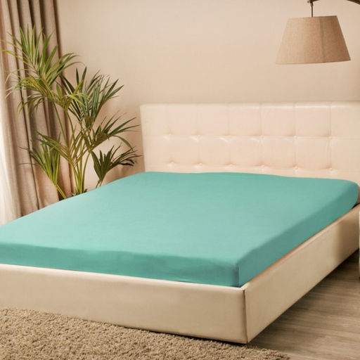 Простыня на резинке Купу-купу, 140х200х20 см, бирюза, трикотаж - Kupu-kupu фото 2