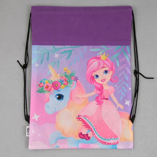 Сумка для обуви Принцесса и единорог, нетканное полотно, размер 41х31 см - Artfox study фото 2