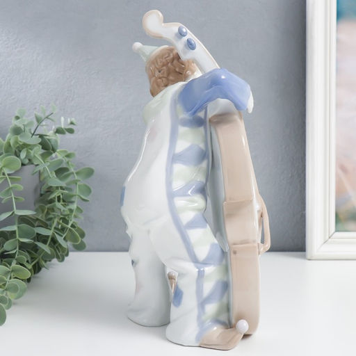 Фигурка керамика «Клоун с контрабасом», цветной, 27×12.5×15 см