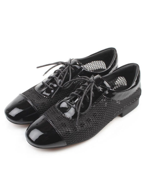 03-H17C-30AG BLACK Полуботинки женские (натуральная кожа)