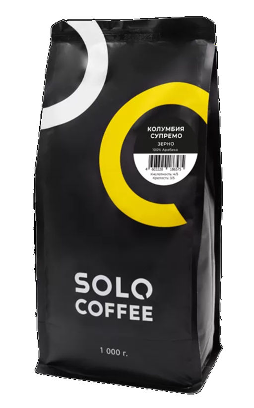 Кофе в зернах Solo Coffee Колумбия Супремо (100% арабика), свежеобжаренный  фото 2