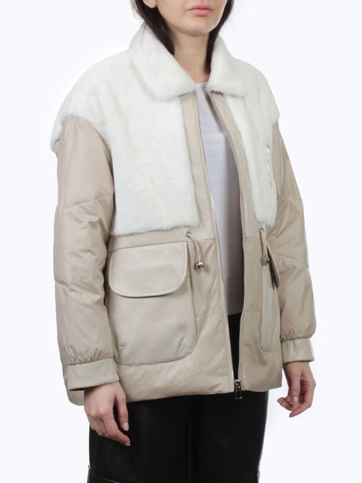 H24-223 BEIGE Куртка демисезонная женская (100 гр. холлофайбер) - Fashion фото 6