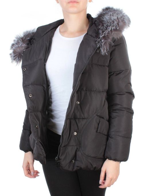 15133 BLACK Куртка зимняя женская (200 гр. холлофайбера) - Fashion фото 7