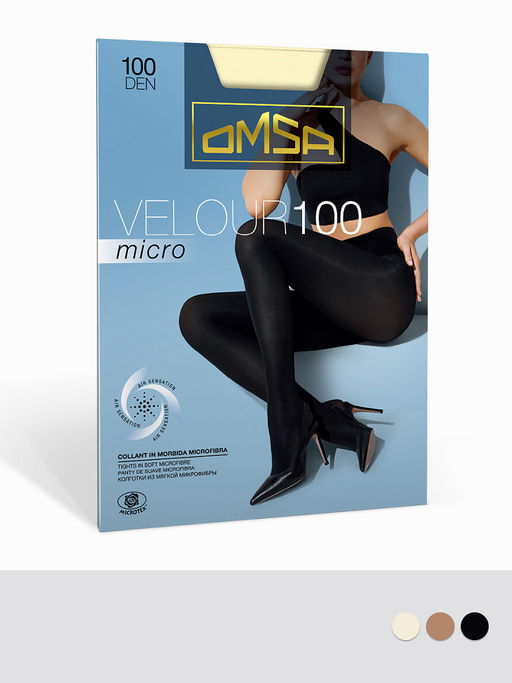 (Omsa) Velour Micro 100 (чз) avorio  фото 2