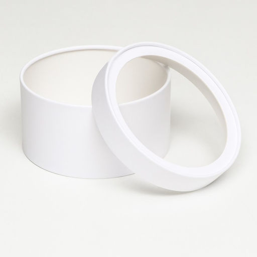 Подарочная коробка круглая Алмаз белый, завальцованная с окном, 18?10 см - UPAK LAND фото 2