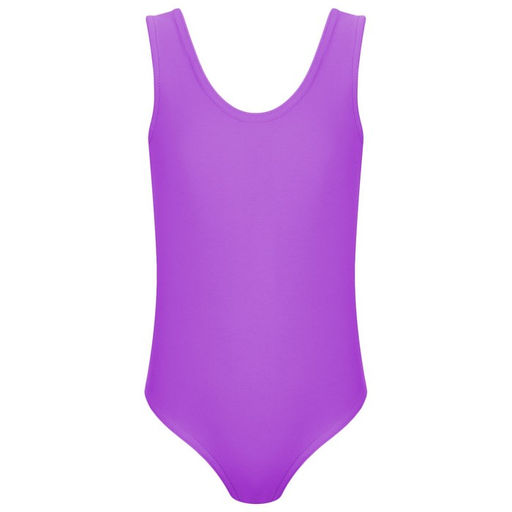 Купальник гимнастический Grace Dance, на широких бретелях, р. 40, цвет фиолетовый  фото 9
