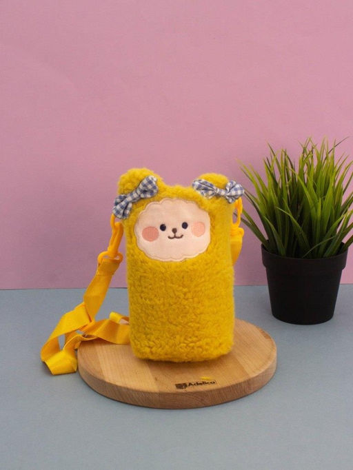 Футляр плюшевый для термоса "My fuzzy", yellow (17*10 см)