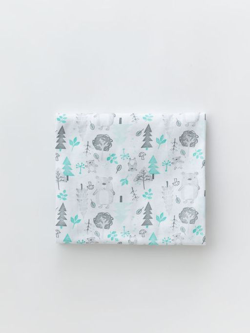 Пелёнка трикотажная 100х90, бел/мишки - Lesi kids фото 5
