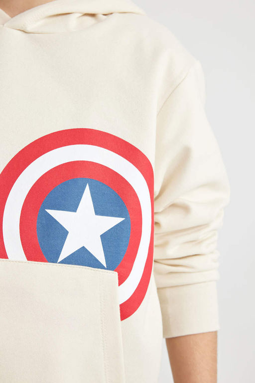 Толстовка с капюшоном Marvel Avengers для мальчиков - Defacto фото 5