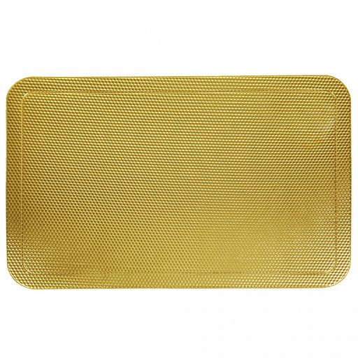 Салфетка декоративная Соты 28,5х44см рифленая ПВХ, золото (Китай)