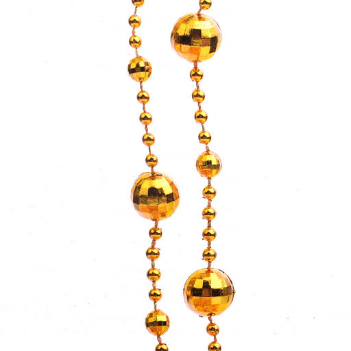 Новогоднее украшение "Бусы шары" золото, 5м, в банке