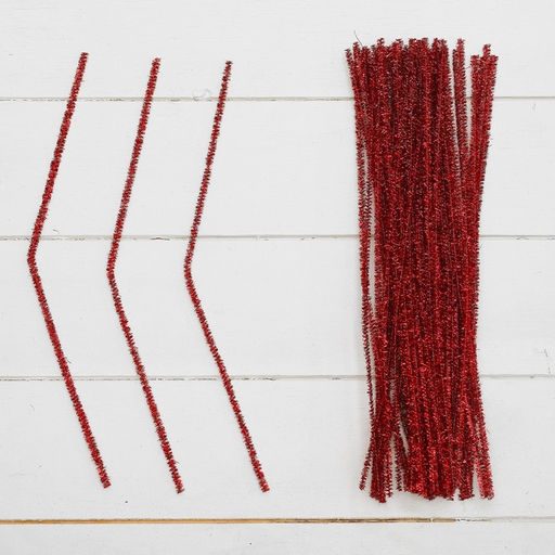 Синельная проволока «Блеск», набор 50 шт., красная, 30 см