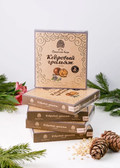 Кедровый грильяж с черникой, 120 г  5 коробок