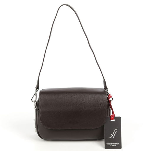 Женская кожаная сумка Sergio Valentini SV-SZ7361 Д.Браун  фото 2