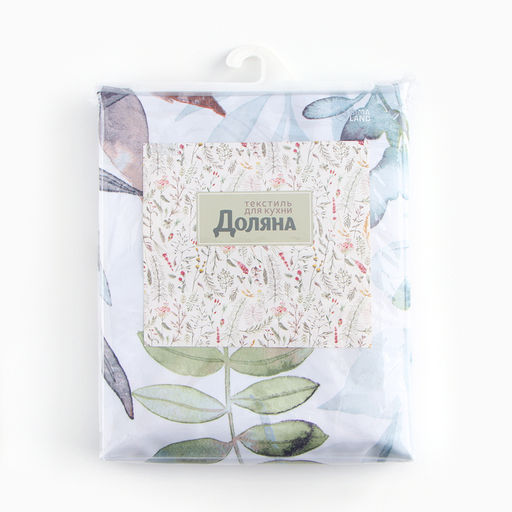 Шторы для кухни Доляна Акварельные листья 145*180- 2 шт, подхваты - 2 шт., 100% п/э  фото 8