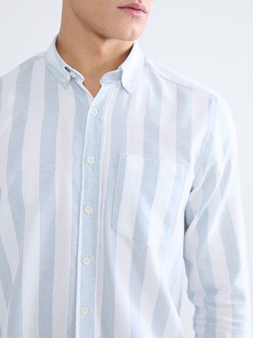 Regular Fit ?izgili Arm?rl? Erkek G?mlek