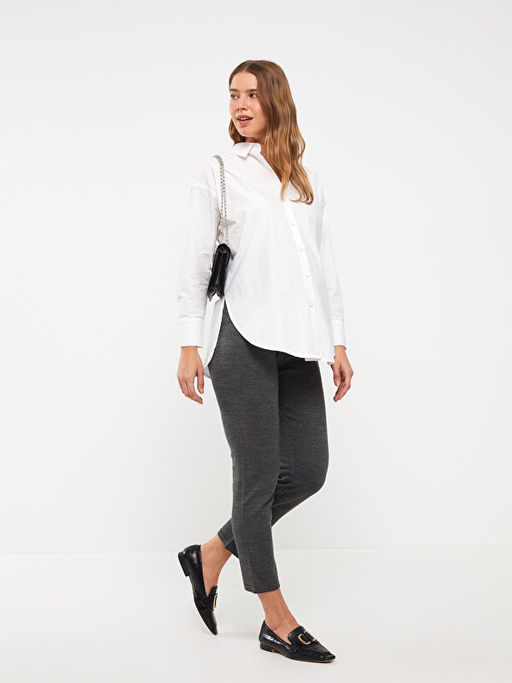 Standart Fit D?z Hamile Triko Pantolon