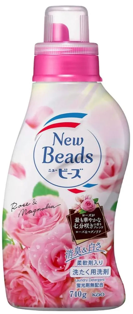 Attack New Beads Концентрированный гель для стирки с кондиционером, с ароматом розы, 740 гр.  фото 2