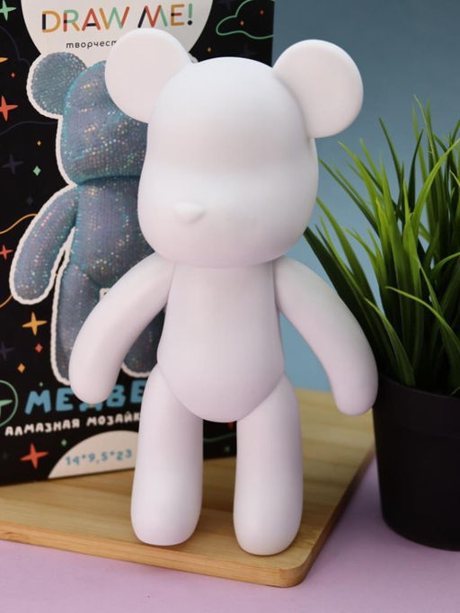 Алмазная мозаика на фигурке Draw Me! Blue bear, (14*9.5*23 см)
