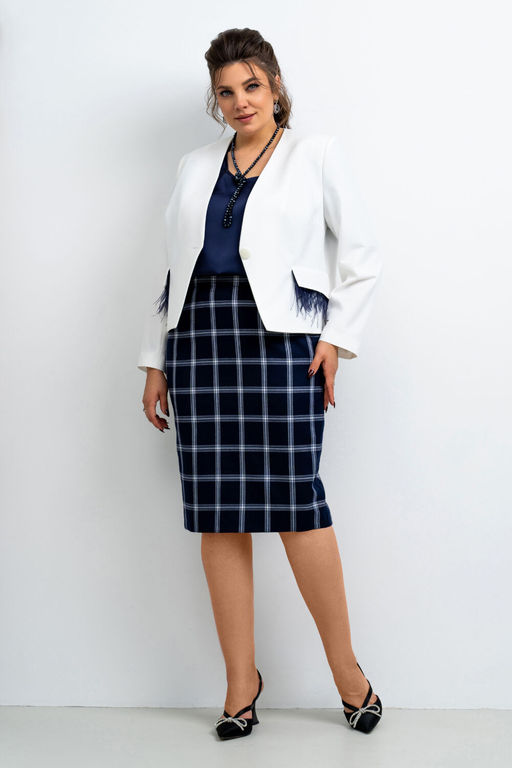 Костюм Aira Style 24-11 Молочно-синий