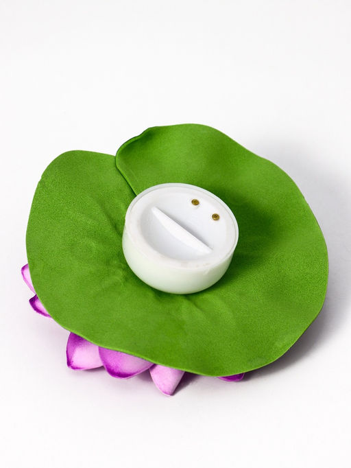 Садовый светильник для водоемов 10 х 13 х 15 см, на батарейке "Лотос" фиолетовый СК-003