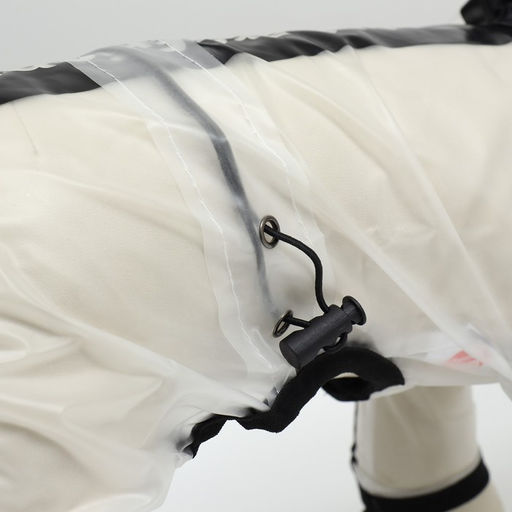 Дождевик-комбинезон для собак, р-р L (ДС 34, ОГ 45, ОШ 36,5 см, вес 8-11 кг), прозрачный - Simaland фото 8