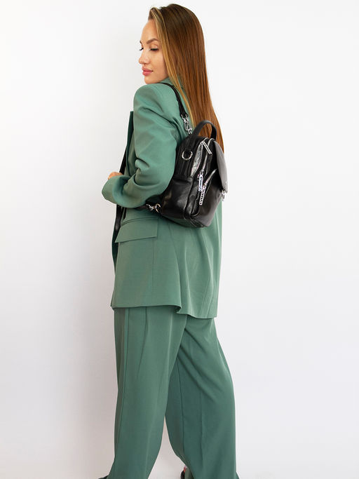 LACCOMA рюкзак 18148-черный натуральная кожа полиэстр  фото 5