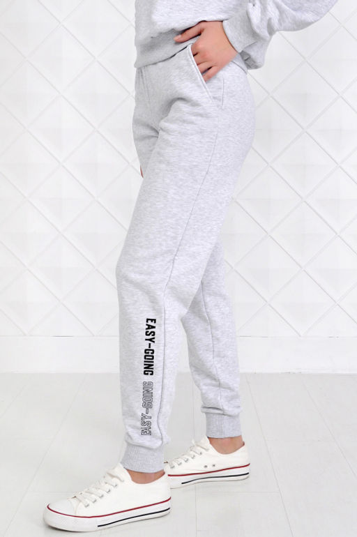 Арт. 7583 Брюки женские 44-52 (5 шт) Цвет:светло-серый меланж - Калинка фото 2