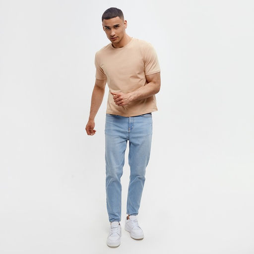 Футболка мужская MINAKU: Basic line MAN бежевая, размер 56