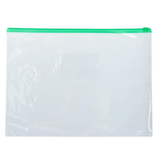 Цена за 20 шт. Папка-конверт на ZIP-молнии А4, 120 мкм, Calligrata, прозрачный, микс